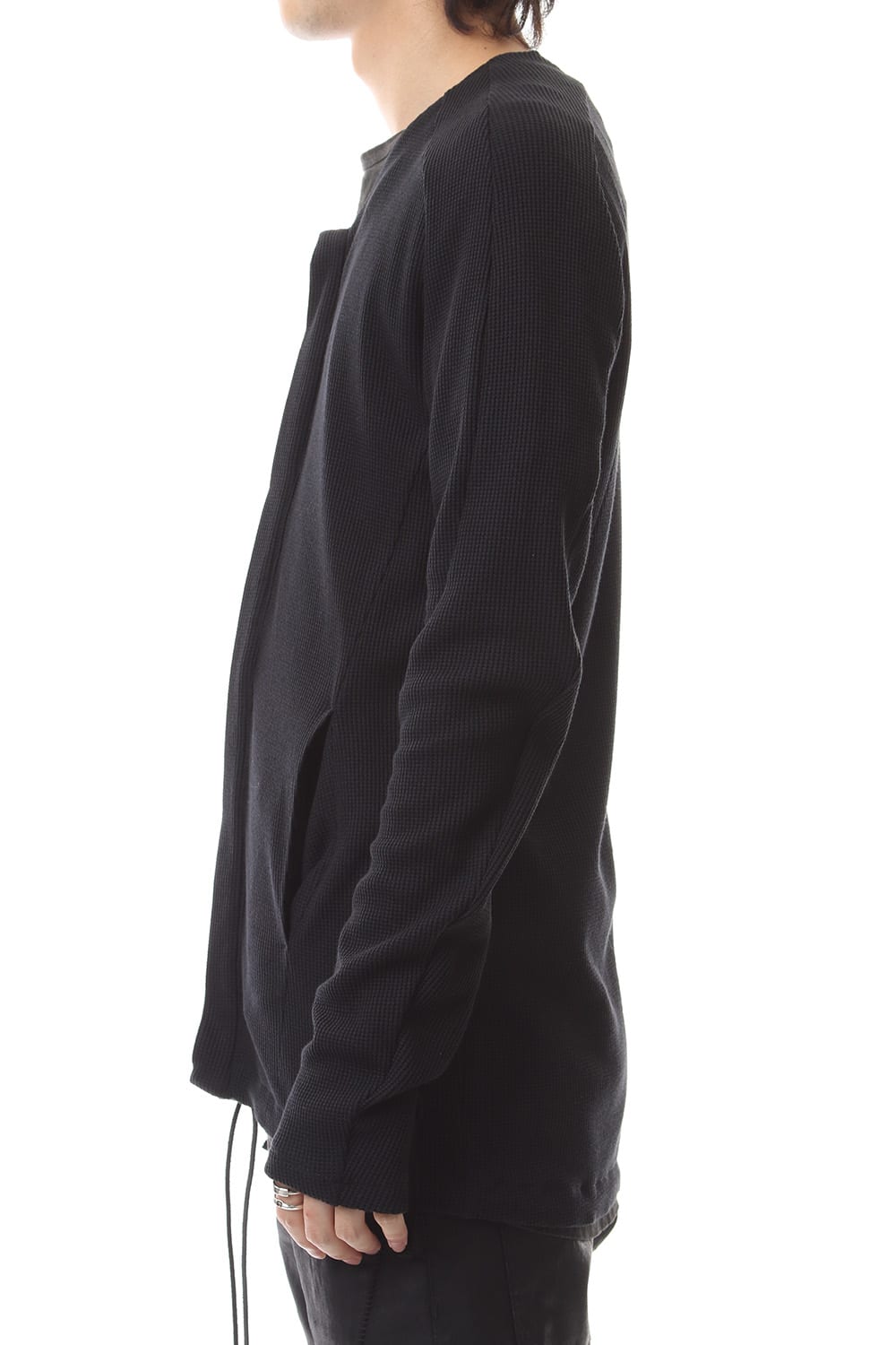 Japanese paper mixed waffle cardigan