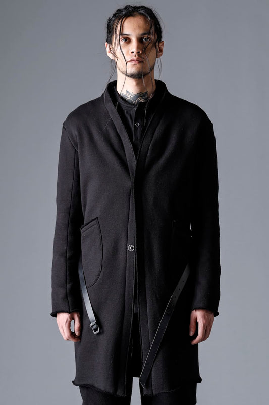 Mohair blend boa lined long cardigan