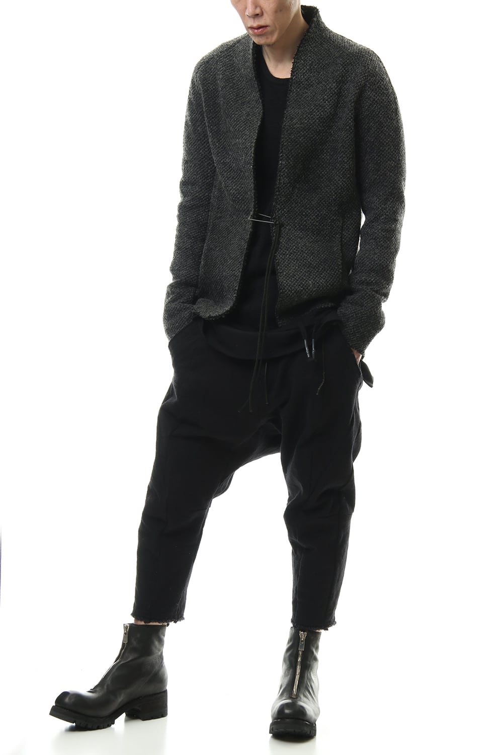 アイスランドウール 鹿の子カーディガン