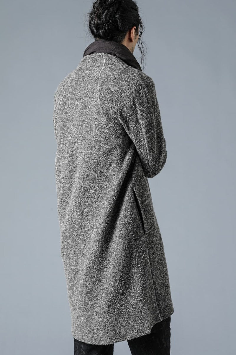 Slab Wool Knit Long Cardigan Gray