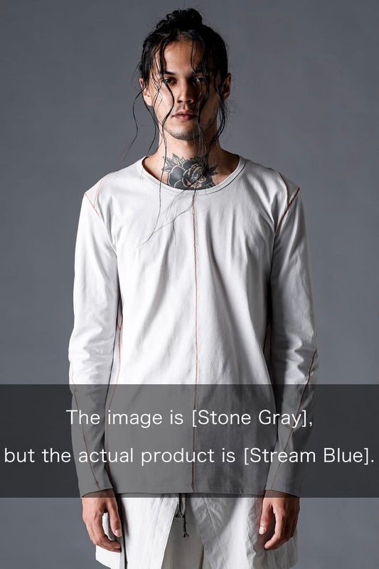 30/- Soft Cotton Jersey Long Sleeve T-Shirt Stream Blue