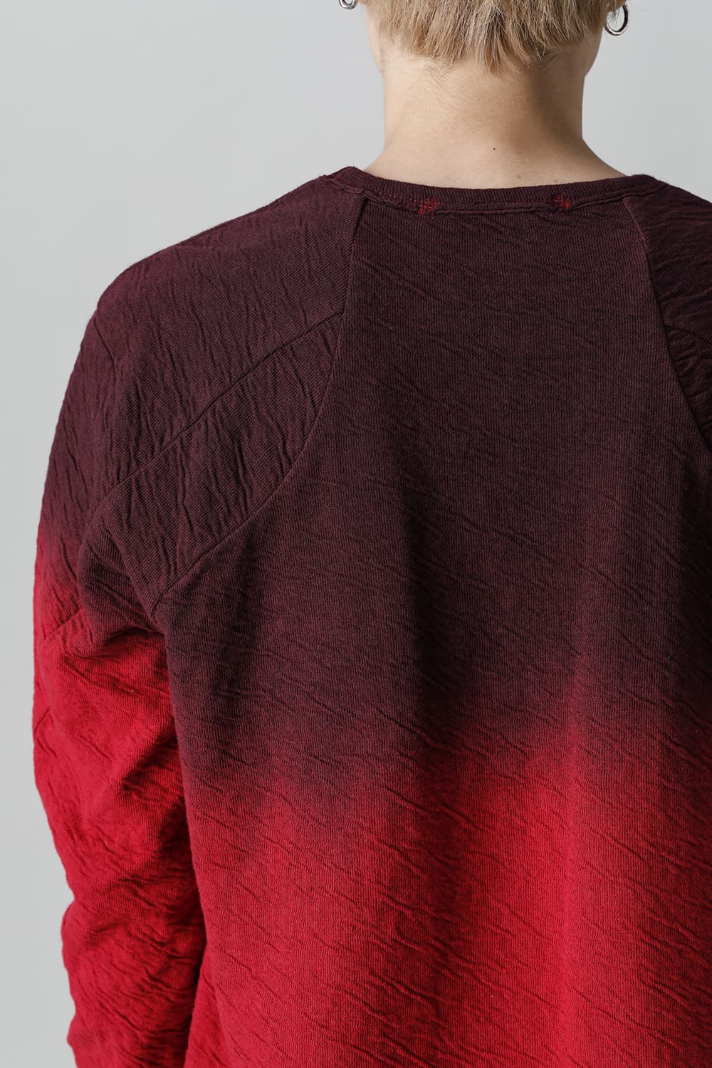 Wired Cotton x Wool Jersey Gradation Long Sleeve T-Shirt