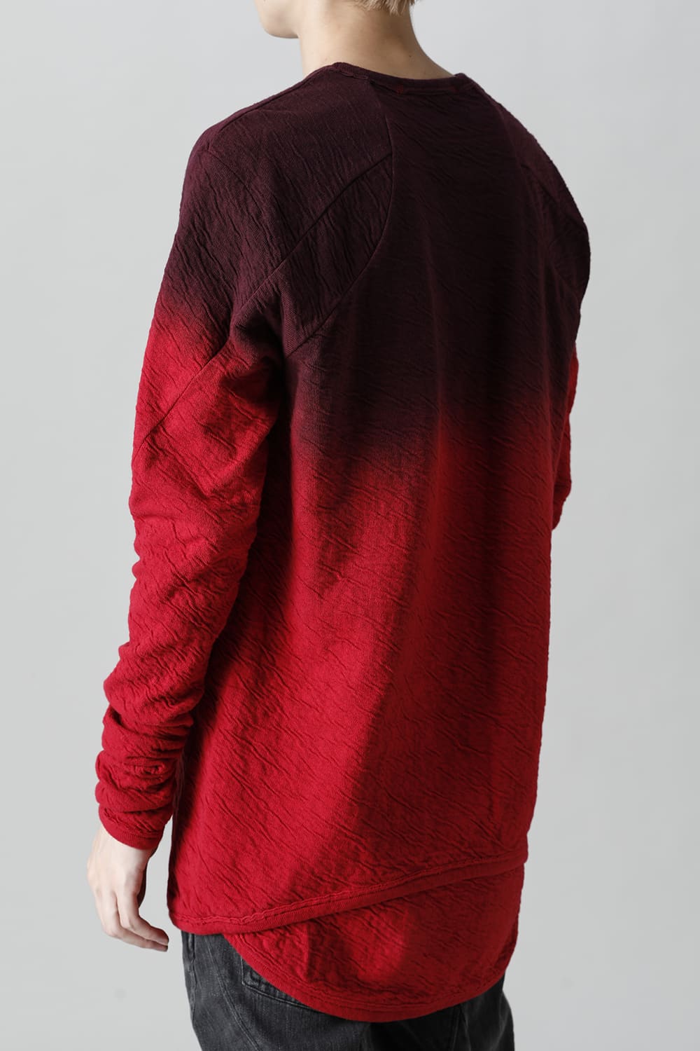 Wired Cotton x Wool Jersey Gradation Long Sleeve T-Shirt