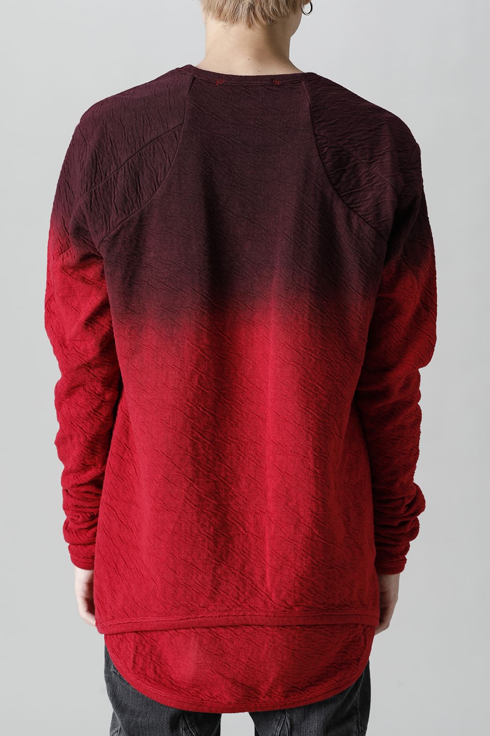 Wired Cotton x Wool Jersey Gradation Long Sleeve T-Shirt