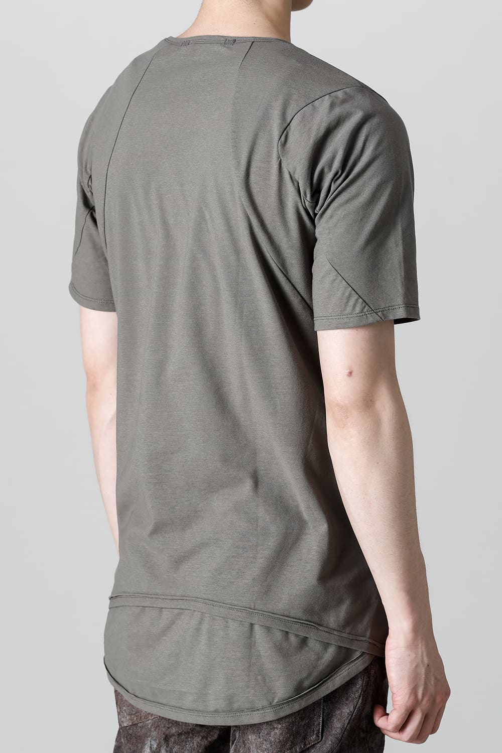 Strong Twist Light Cotton Jersey Short Sleeve T-Shirt  Bushes Charcoal