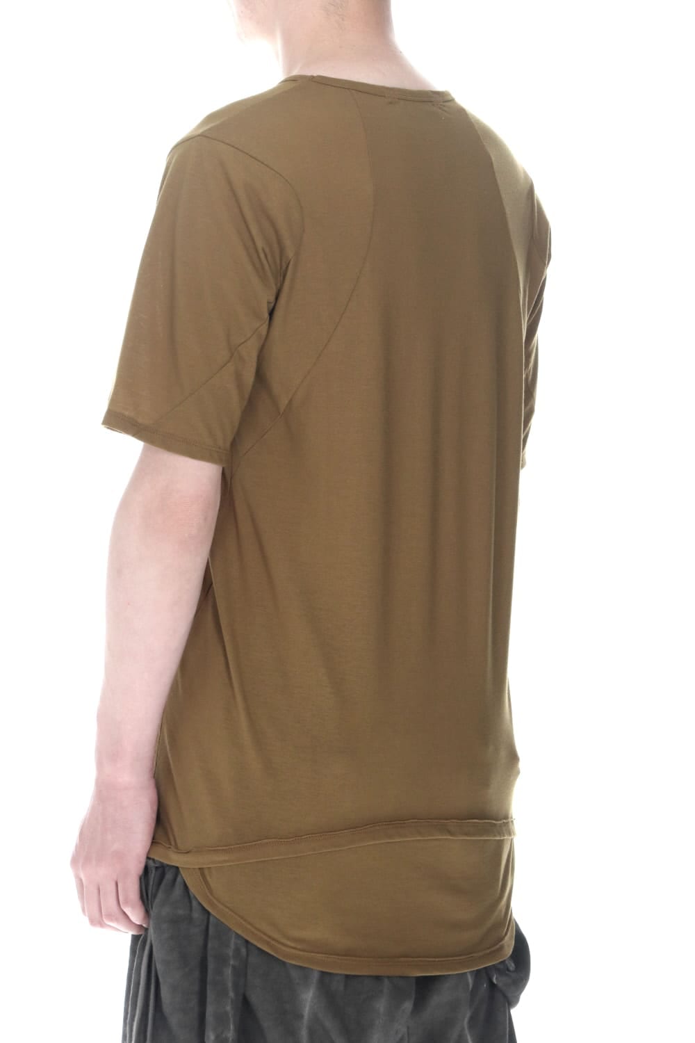 Strong Twist Light Cotton Jersey Short Sleeve T-Shirt  Mustard