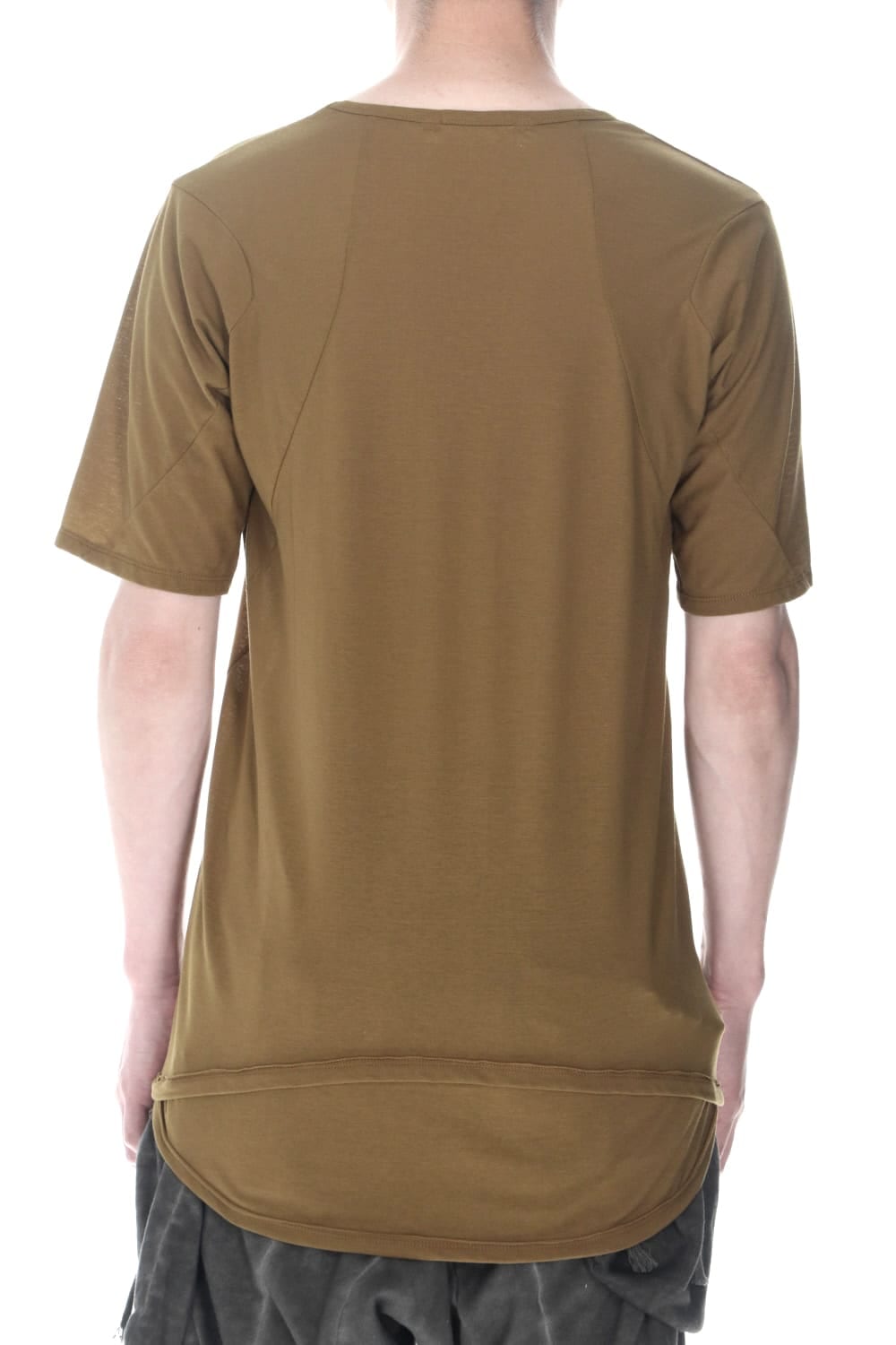 Strong Twist Light Cotton Jersey Short Sleeve T-Shirt  Mustard