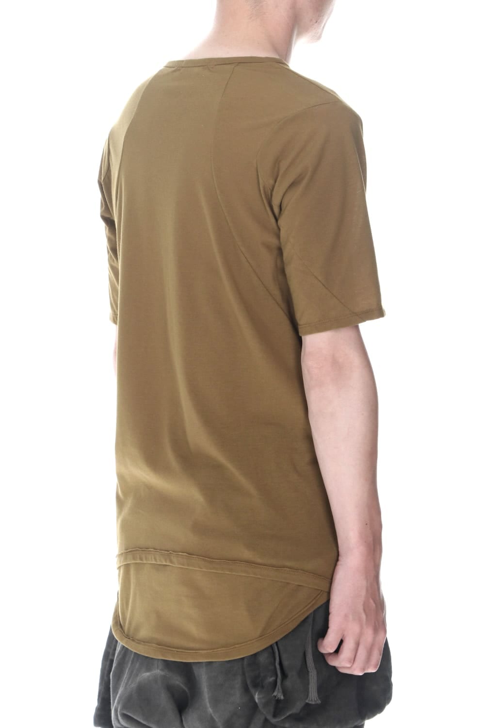 Strong Twist Light Cotton Jersey Short Sleeve T-Shirt  Mustard