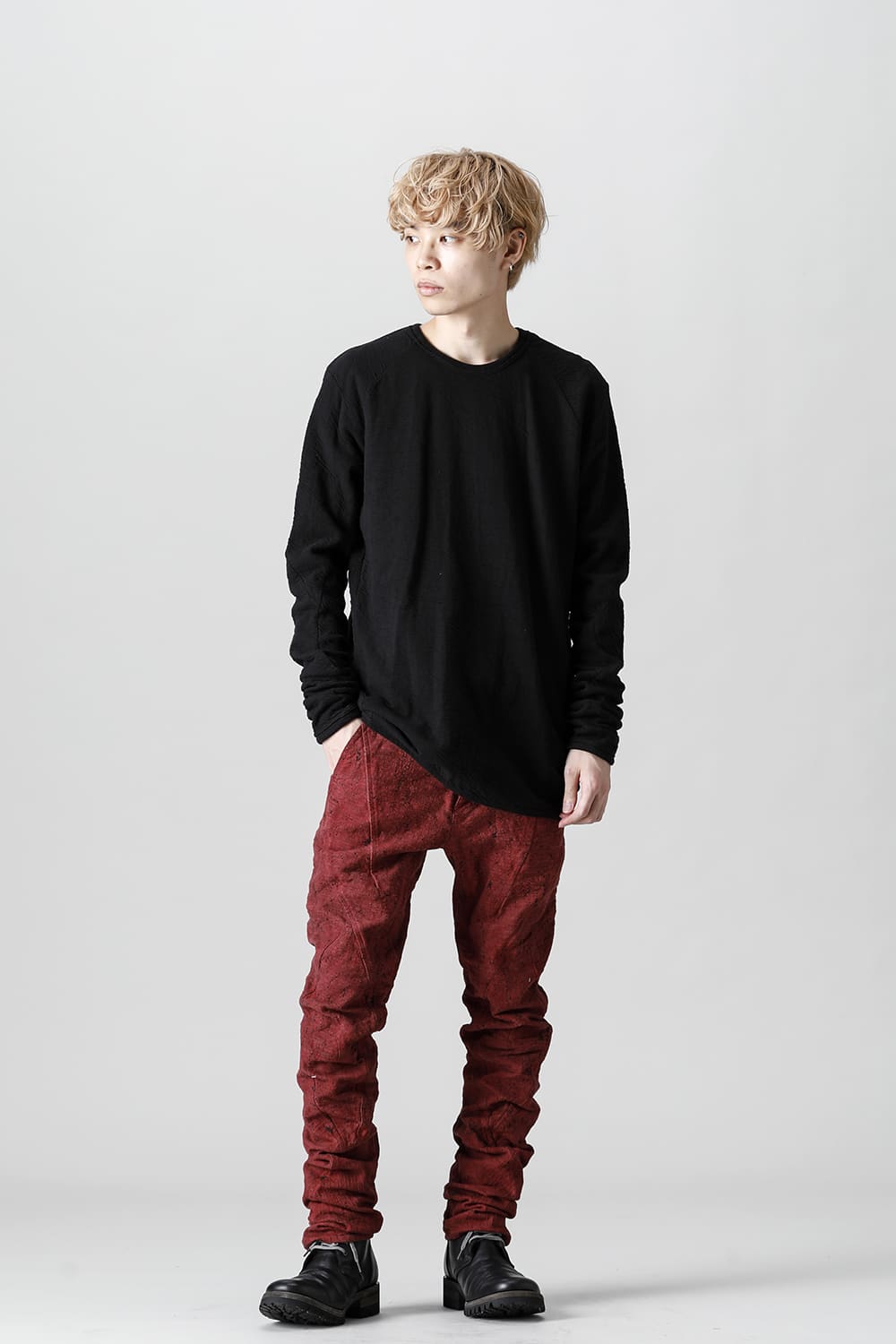 Wired Cotton x Wool Jersey Long Sleeve T-Shirt