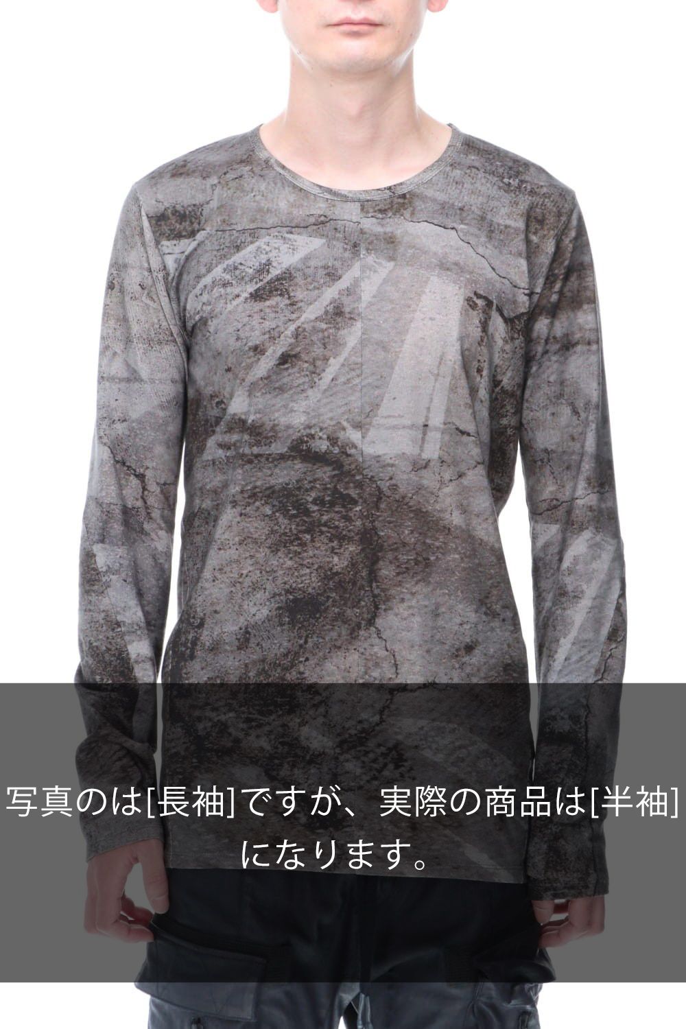 High-Gauge Jersey Stitch Print Half Sleeve T-Shirt