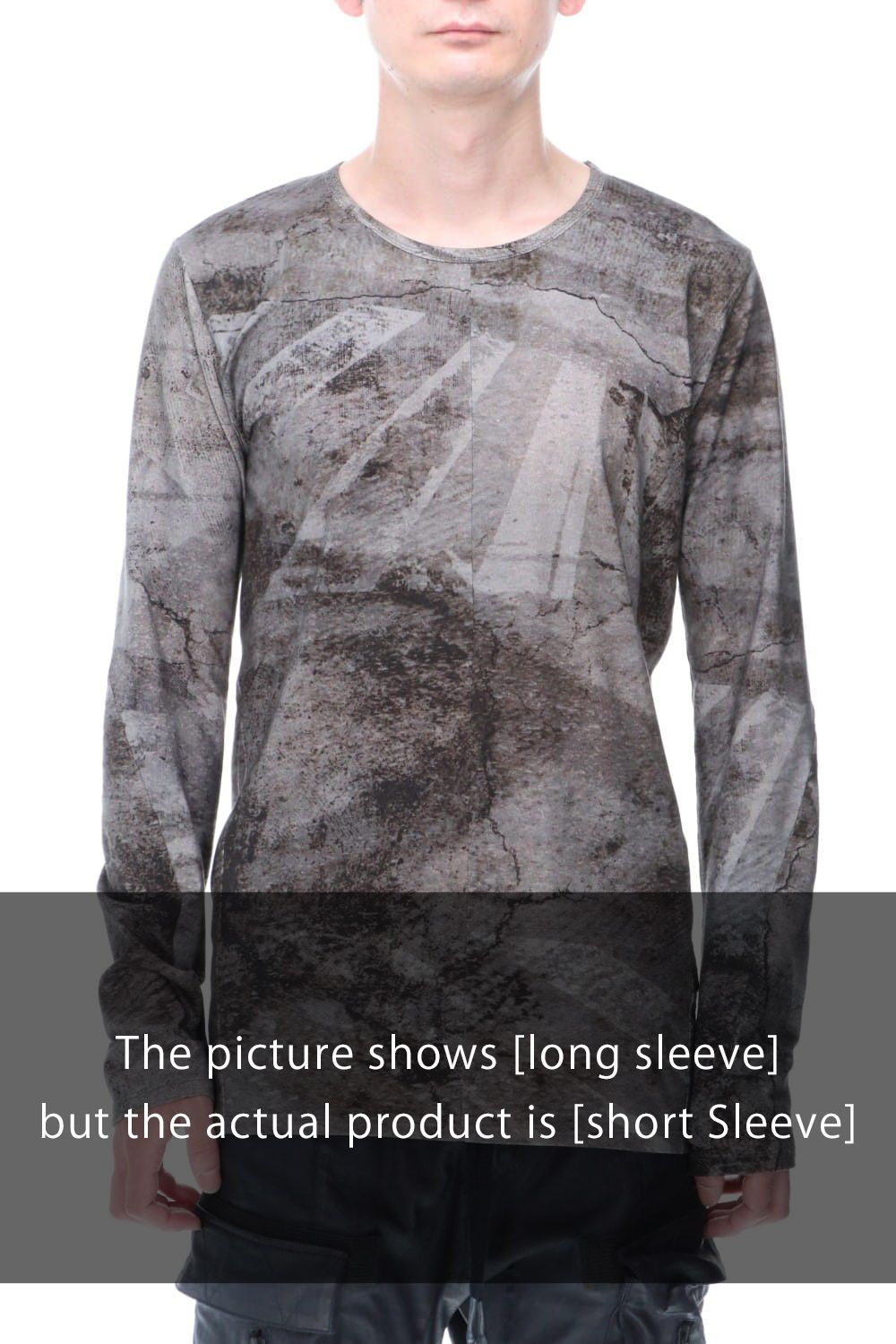 High-Gauge Jersey Stitch Print Half Sleeve T-Shirt