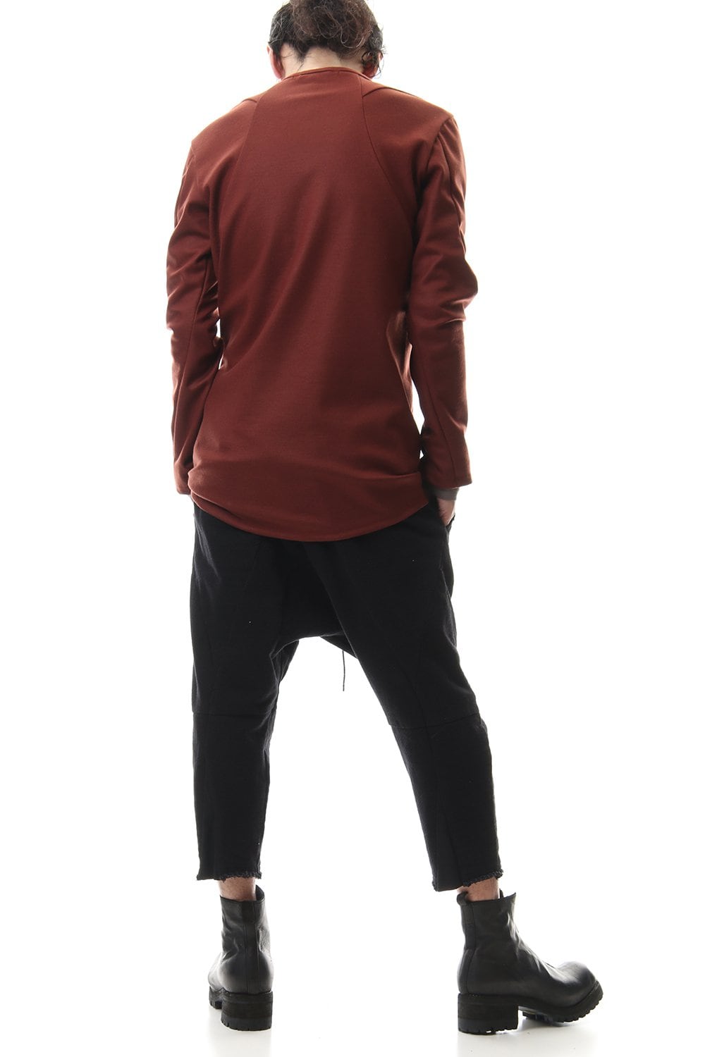 Wool super100s Smooth layered Long sleeve T-shirt Wine