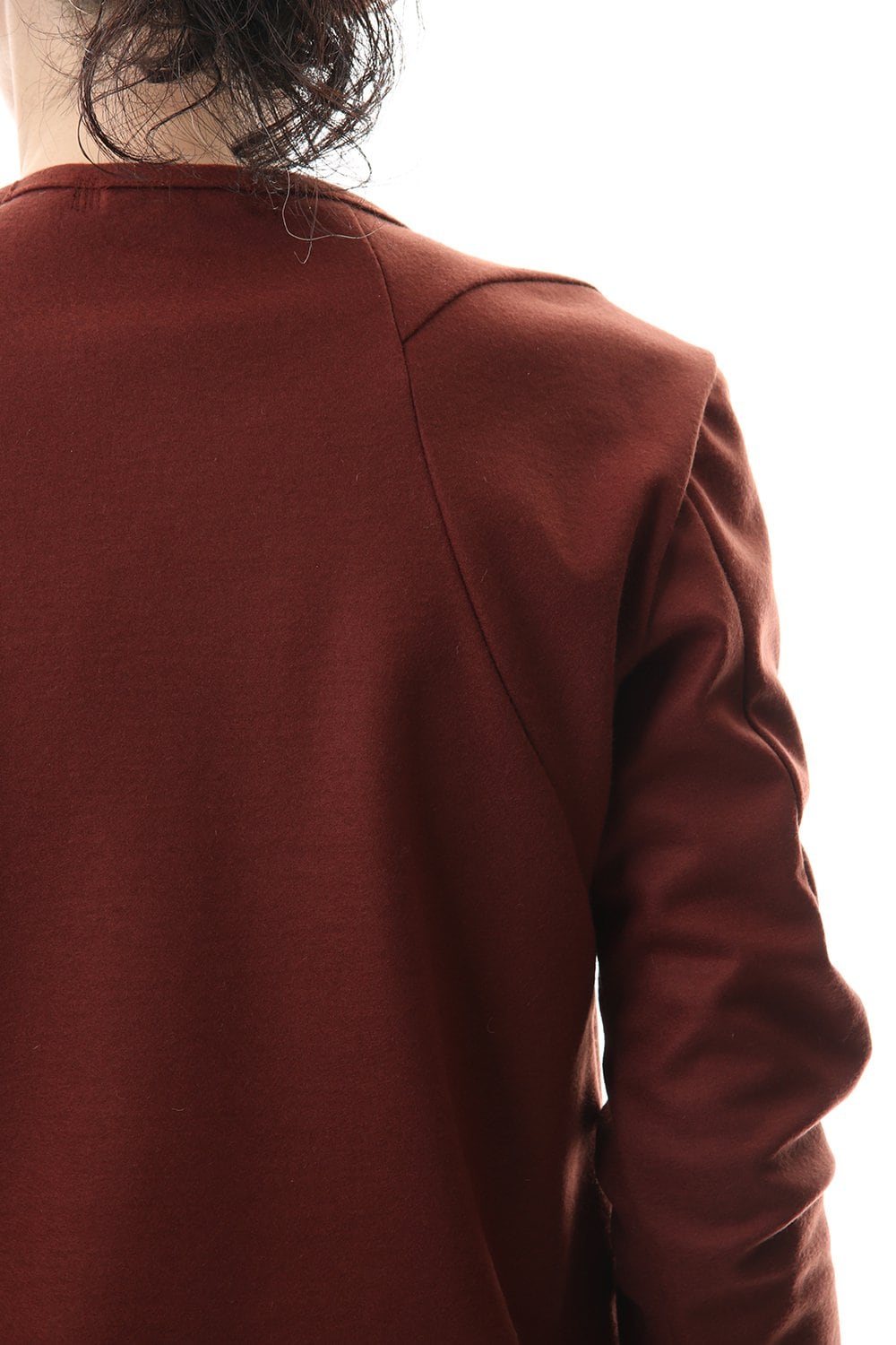 Wool super100s Smooth layered Long sleeve T-shirt Wine