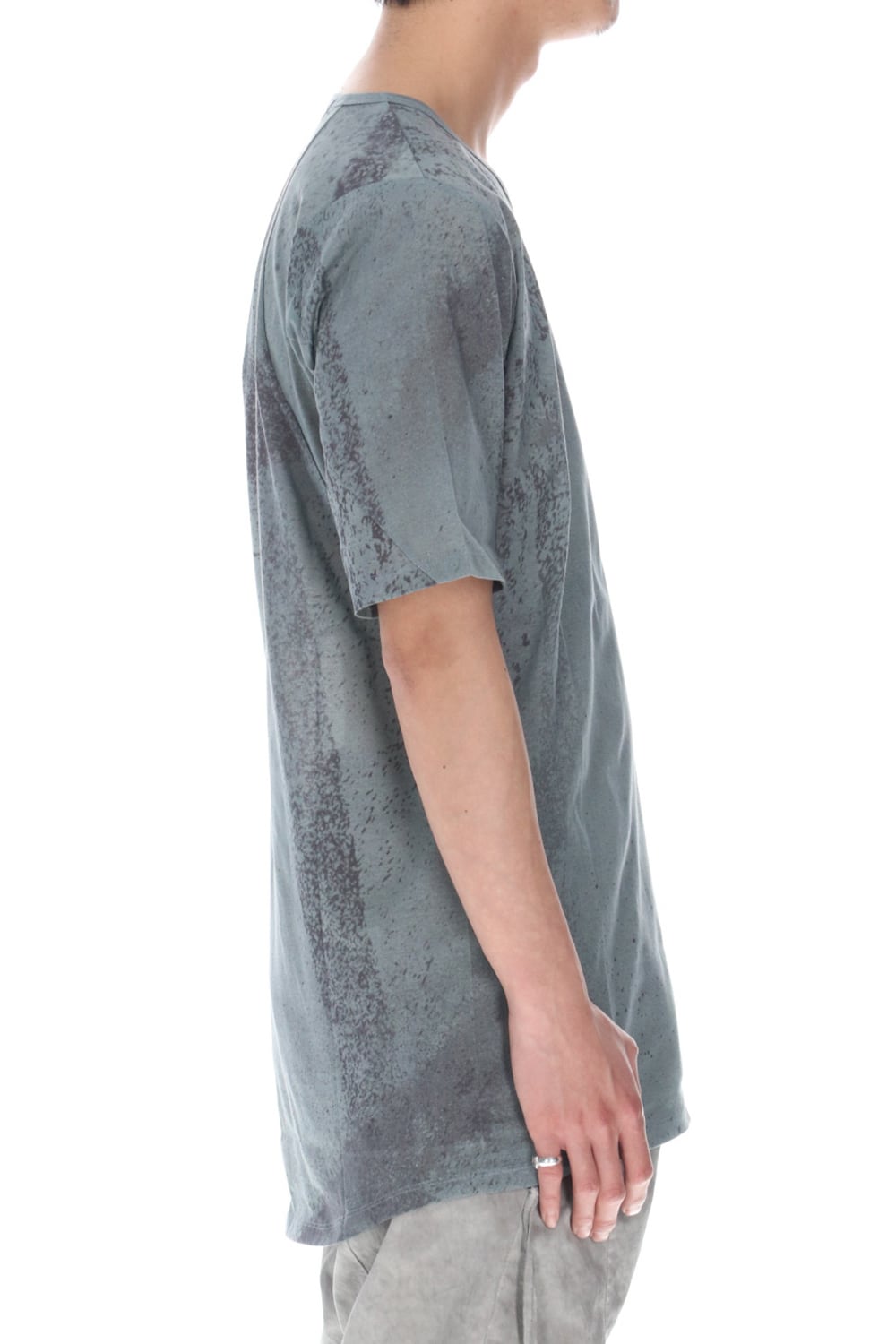 40 Jersey Stitch Print Half Sleeve T-Shirt Charcoal