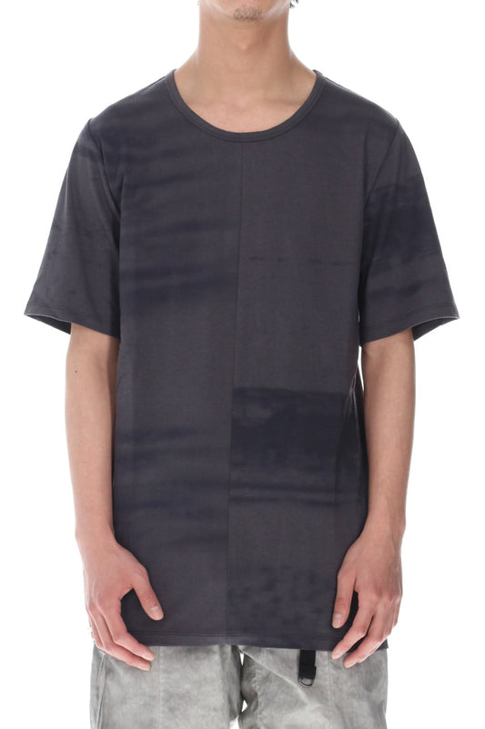 40/2 Cotton & Modal Jersey Stitch Print Half Sleeve T-Shirt Charcoal