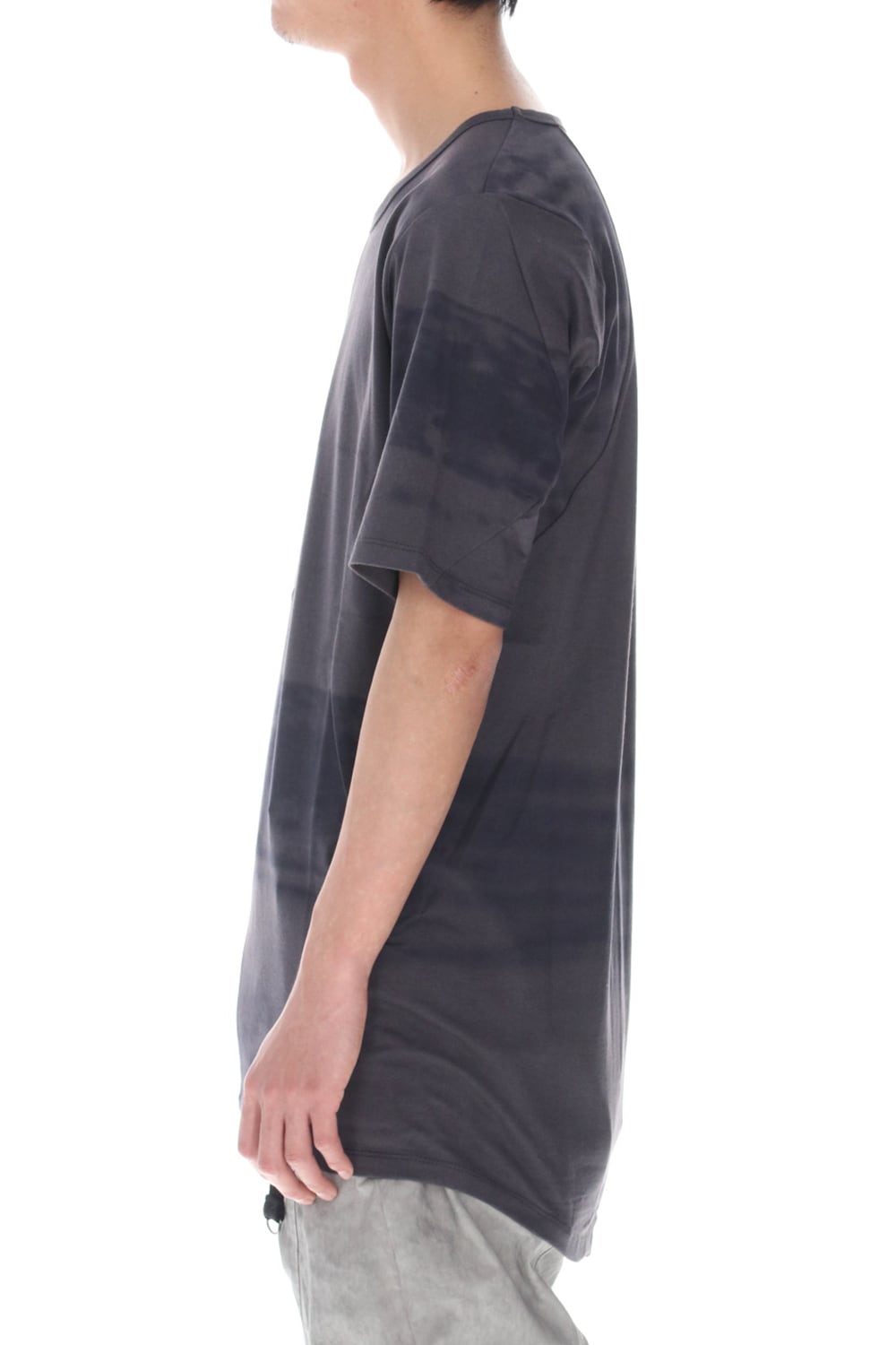 40/2 Cotton & Modal Jersey Stitch Print Half Sleeve T-Shirt Charcoal