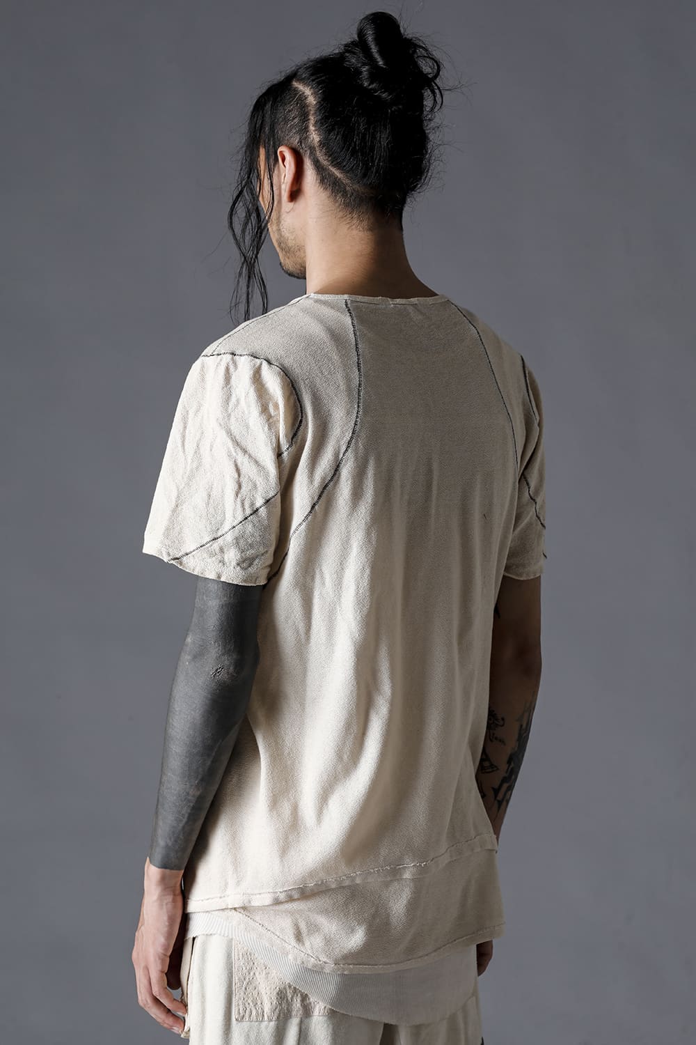 30/- Soft Cotton Jersey Cold Dye T-Shirt Dusty White