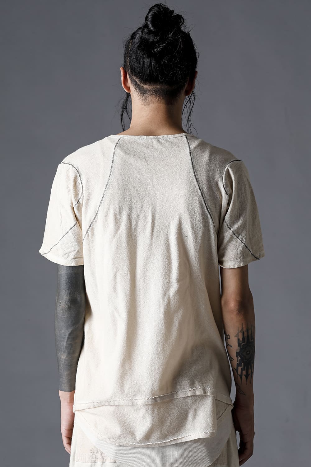 30/- Soft Cotton Jersey Cold Dye T-Shirt Dusty White