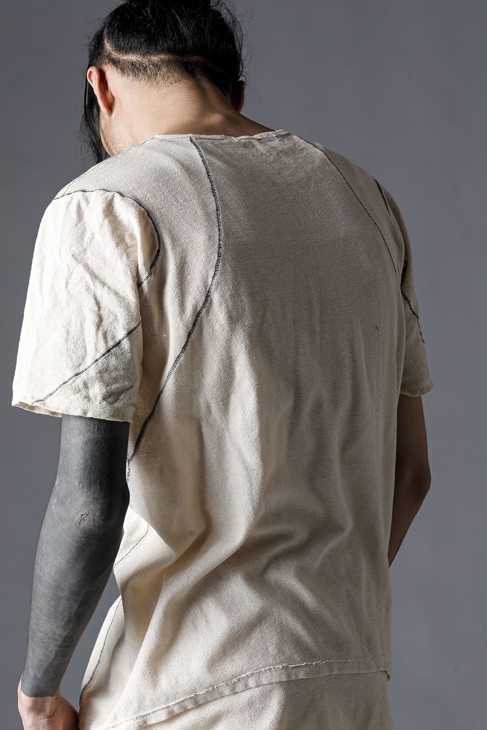 30/- Soft Cotton Jersey Cold Dye T-Shirt Dusty White