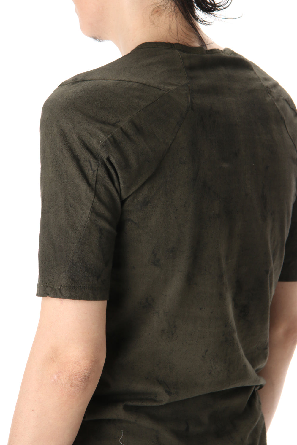 Stone Dye Half Sleeve T-Shirt