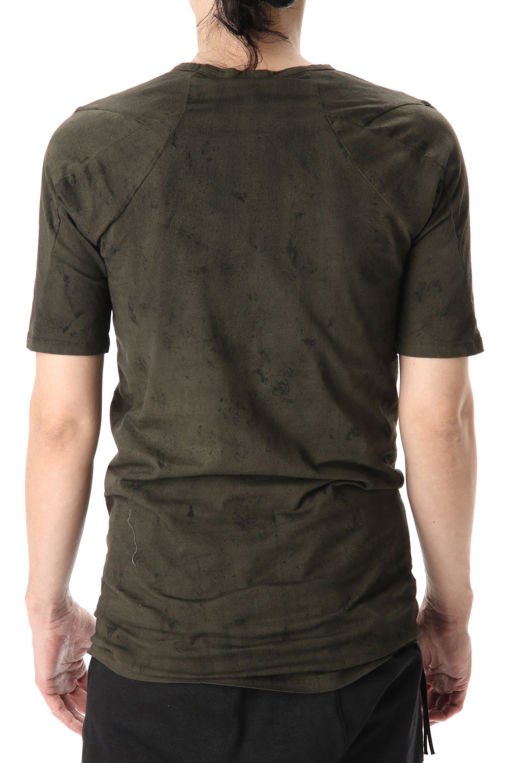 Stone Dye Half Sleeve T-Shirt