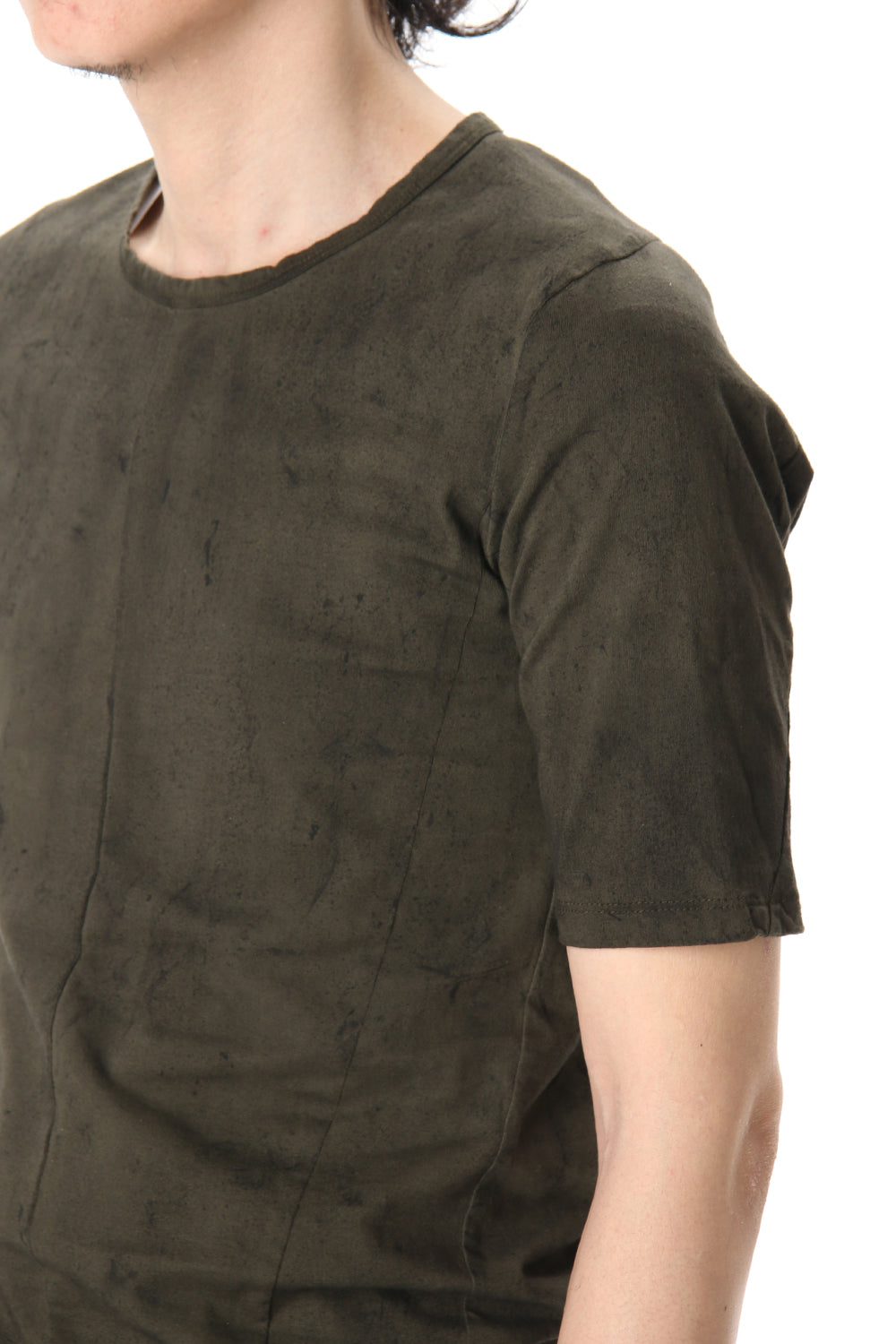 Stone Dye Half Sleeve T-Shirt