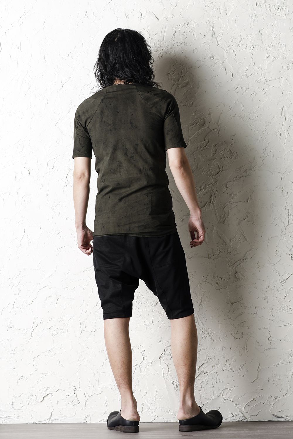 Stone Dye Half Sleeve T-Shirt