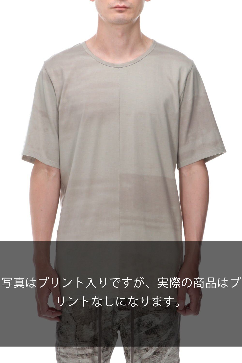 40/2コットン×モダール天竺ハーフスリーブTシャツ Dusty White