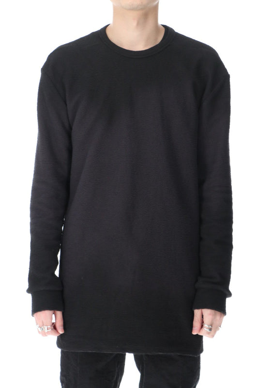 Cotton Inlaid Jersey Spray Dyed Long Sleeve T-Shirt