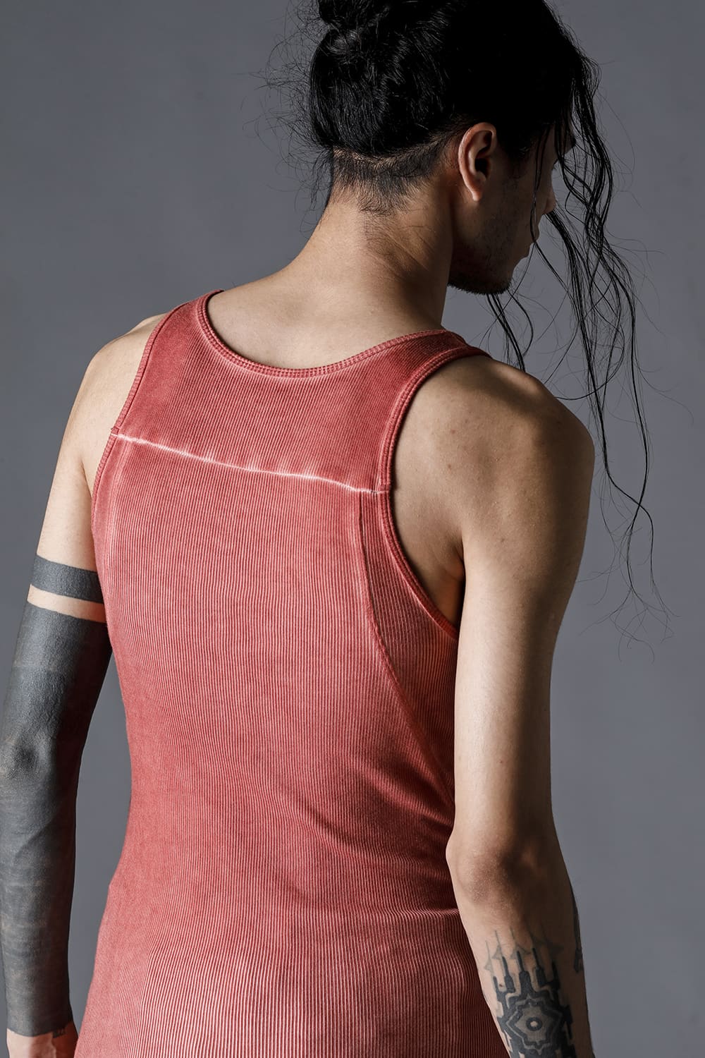 Cotton And Rayon Ribbed Tank Top Brick