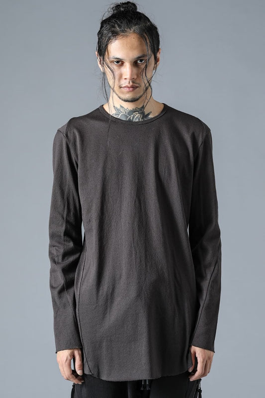 Low Gauge Cotton Jersey Long Sleeve T-Shirt  Charcoal