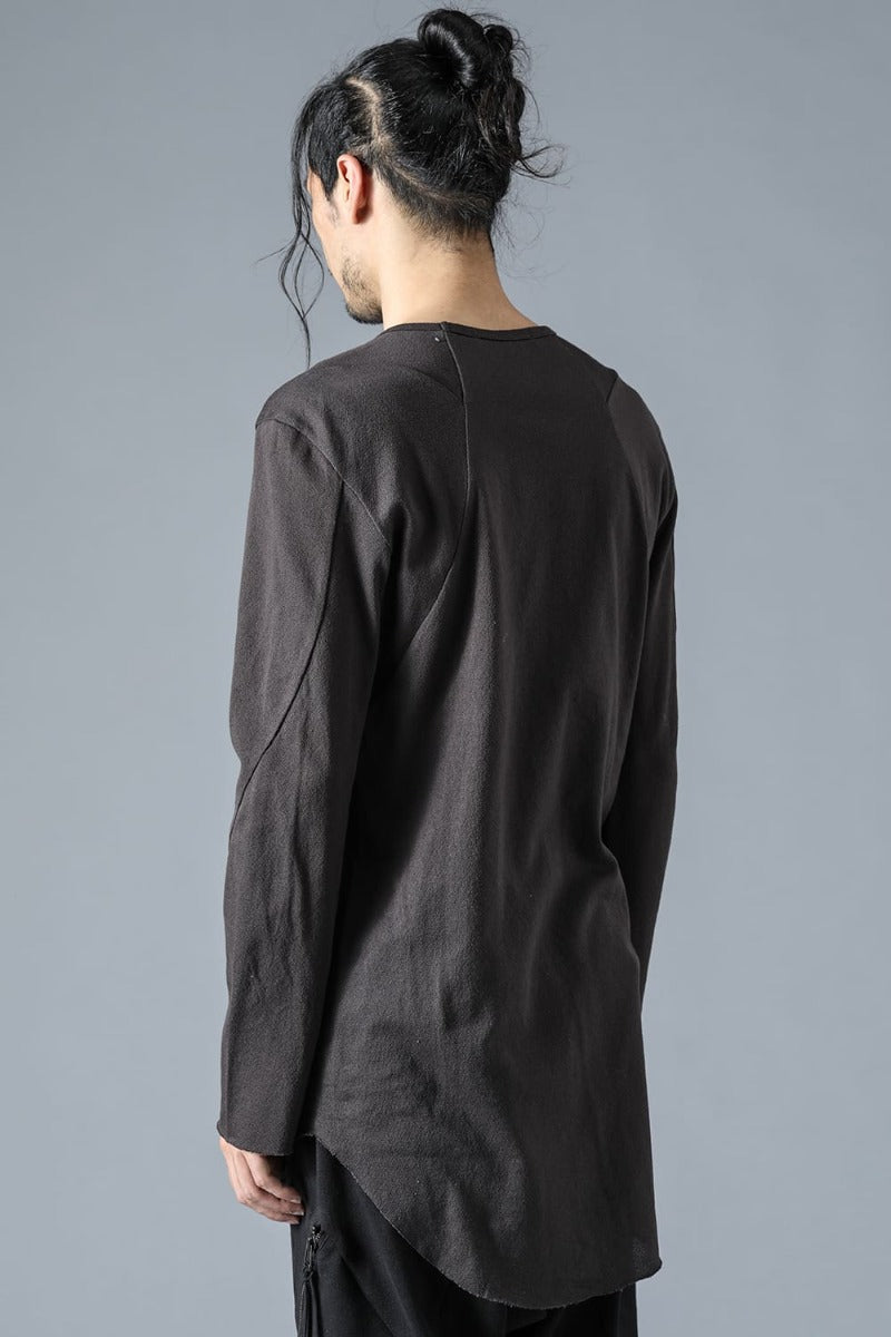 Low Gauge Cotton Jersey Long Sleeve T-Shirt  Charcoal
