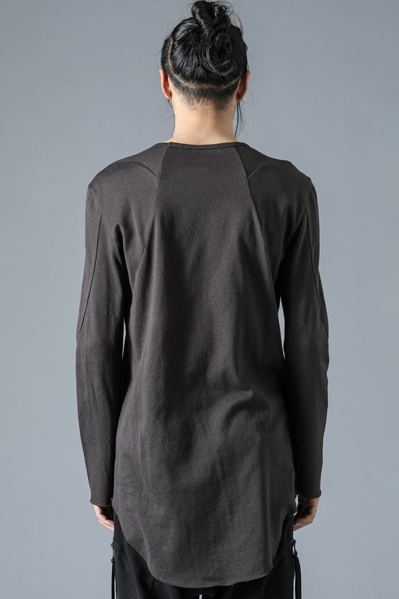 Low Gauge Cotton Jersey Long Sleeve T-Shirt  Charcoal
