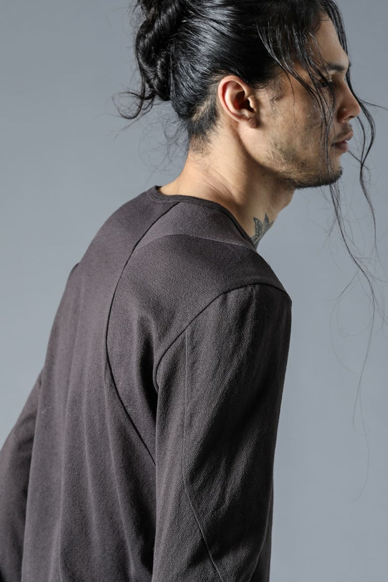 Low Gauge Cotton Jersey Long Sleeve T-Shirt  Charcoal