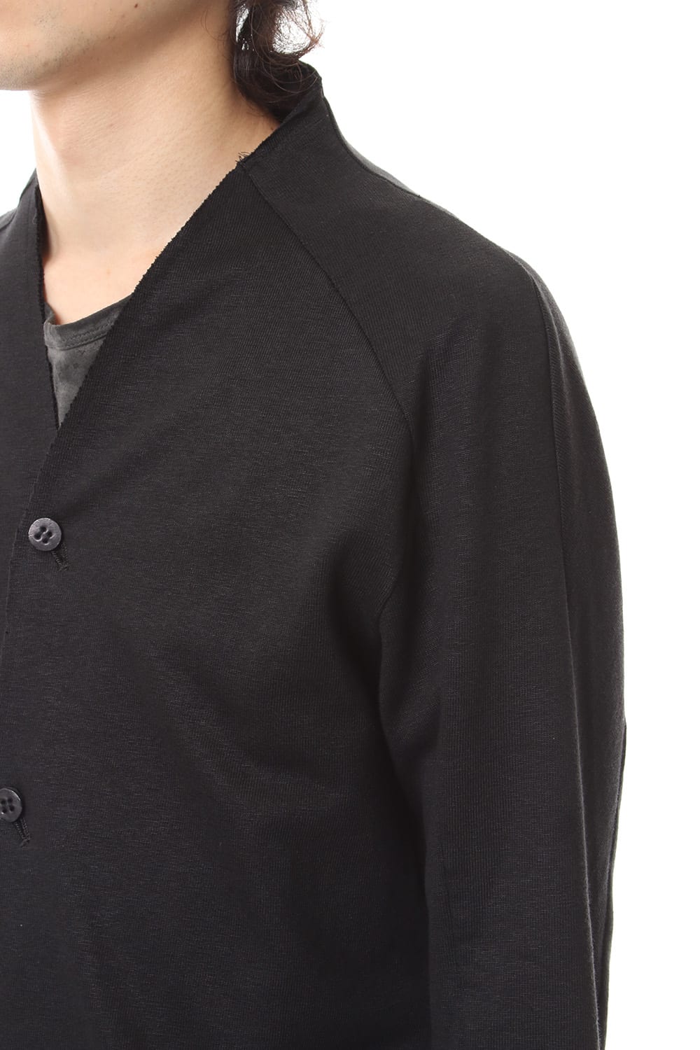 Linen x Cotton Double Face Jersey Cardigan