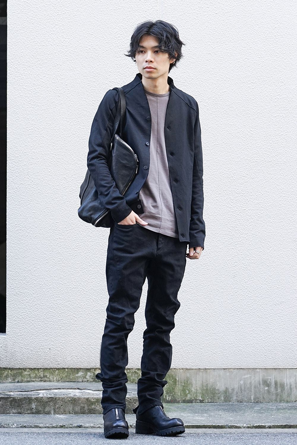 Linen x Cotton Double Face Jersey Cardigan