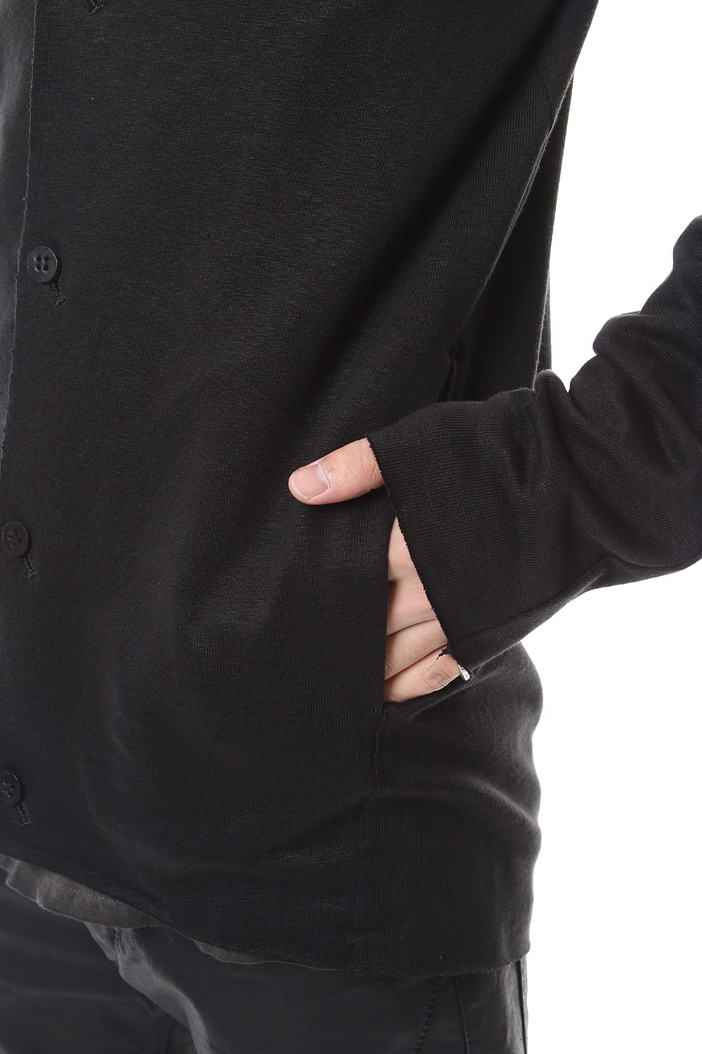 Linen x Cotton Double Face Jersey Cardigan