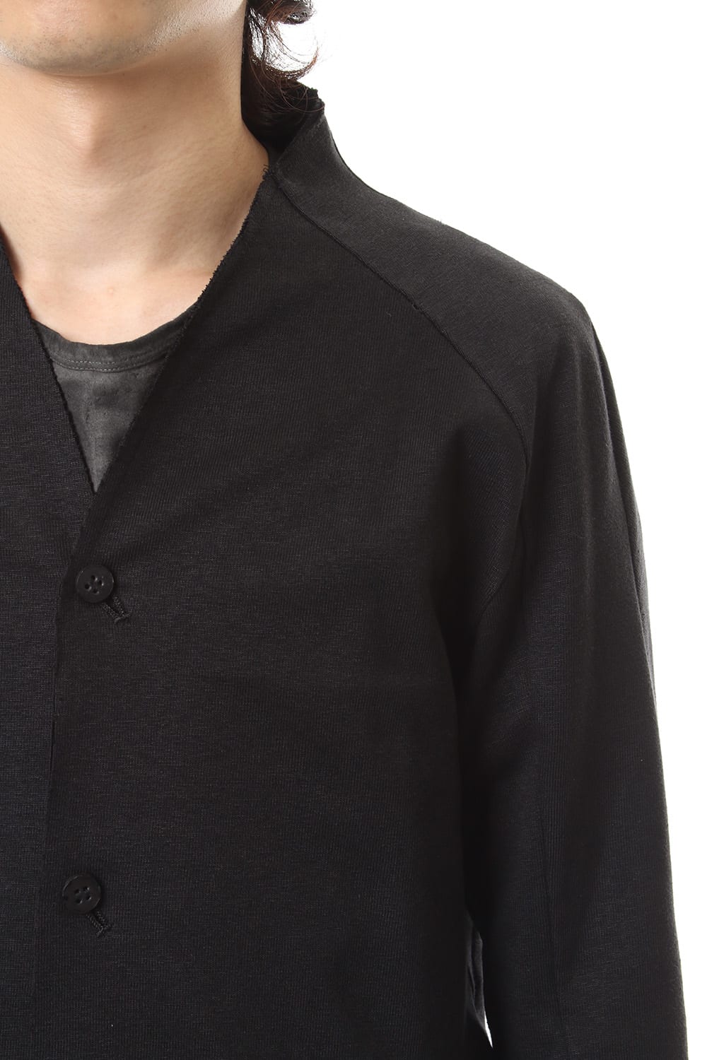 Linen x Cotton Double Face Jersey Cardigan