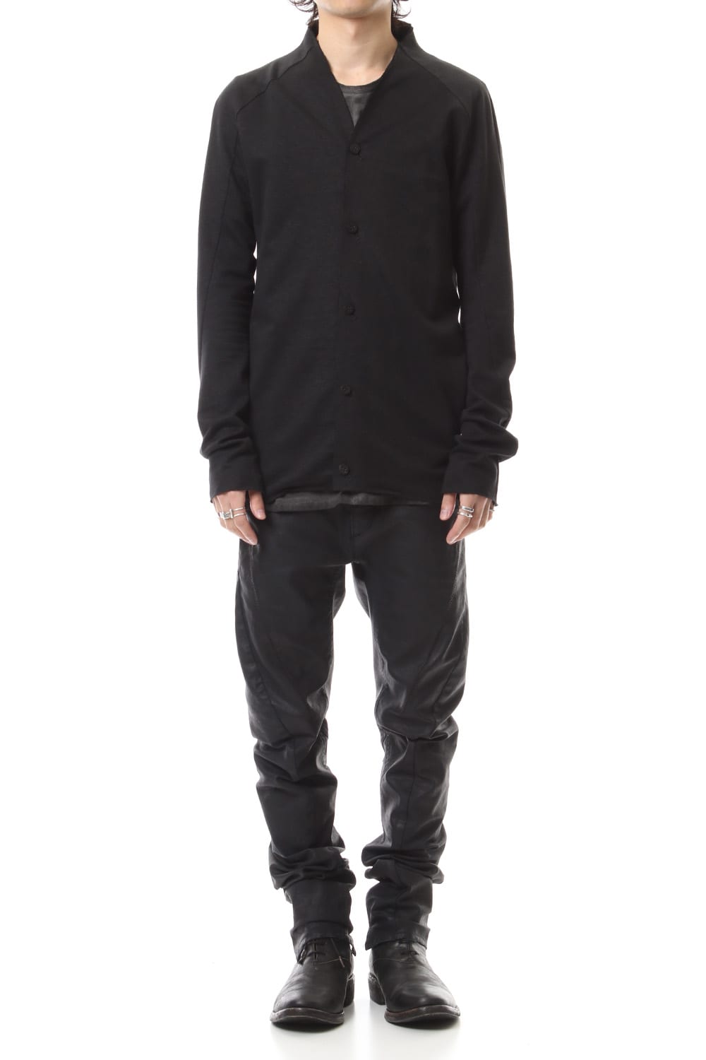 Linen x Cotton Double Face Jersey Cardigan