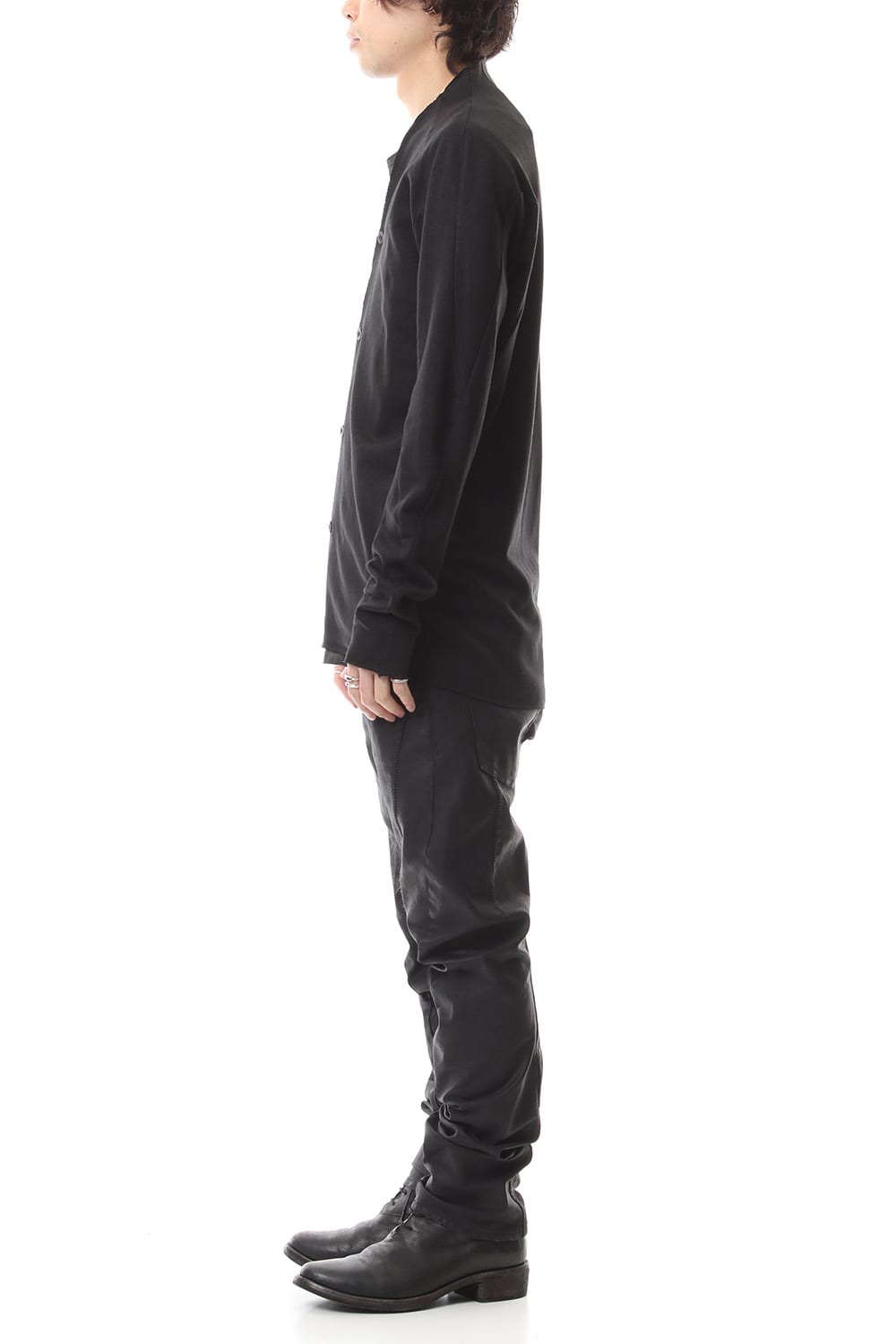 Linen x Cotton Double Face Jersey Cardigan