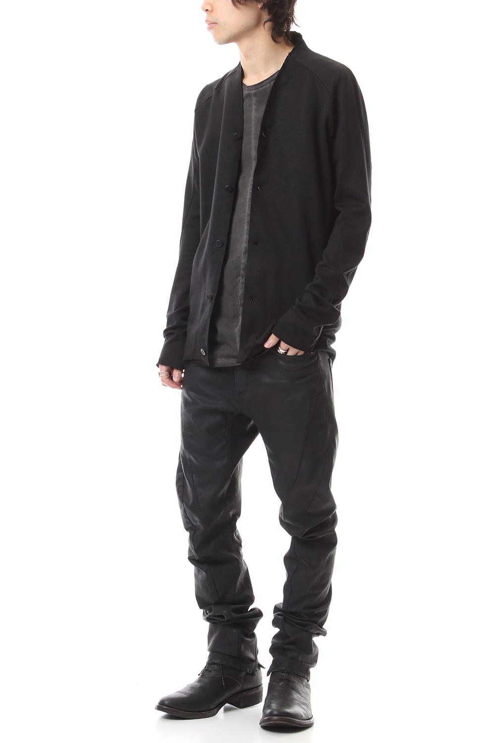 Linen x Cotton Double Face Jersey Cardigan