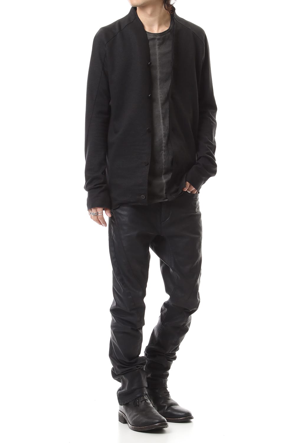 Linen x Cotton Double Face Jersey Cardigan