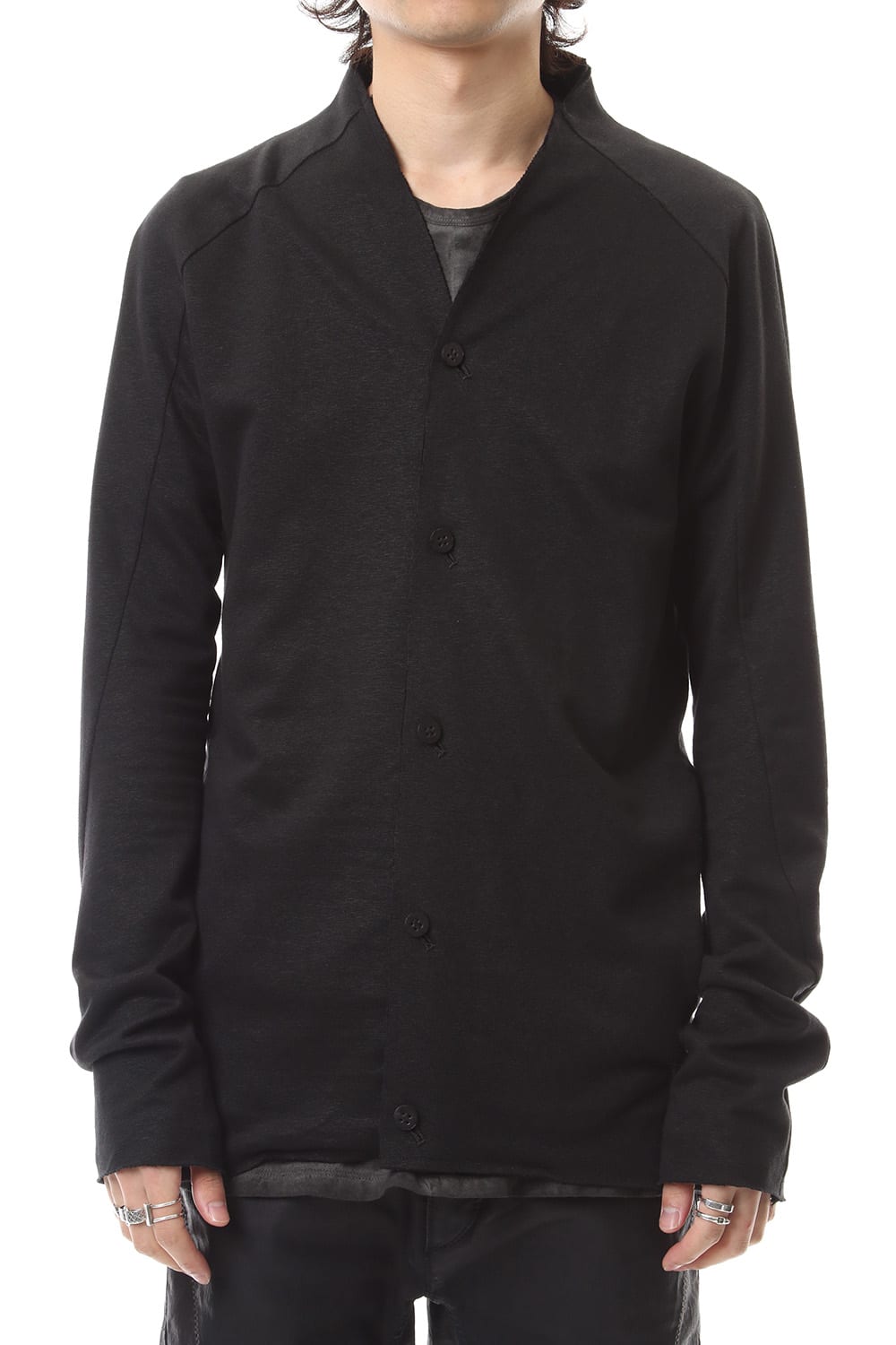 Linen x Cotton Double Face Jersey Cardigan