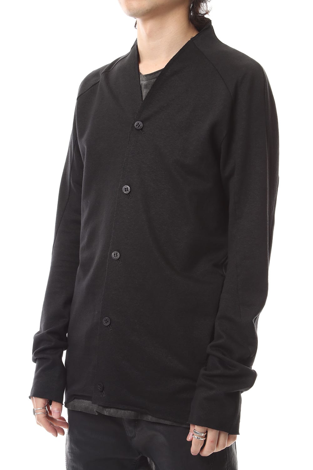 Linen x Cotton Double Face Jersey Cardigan