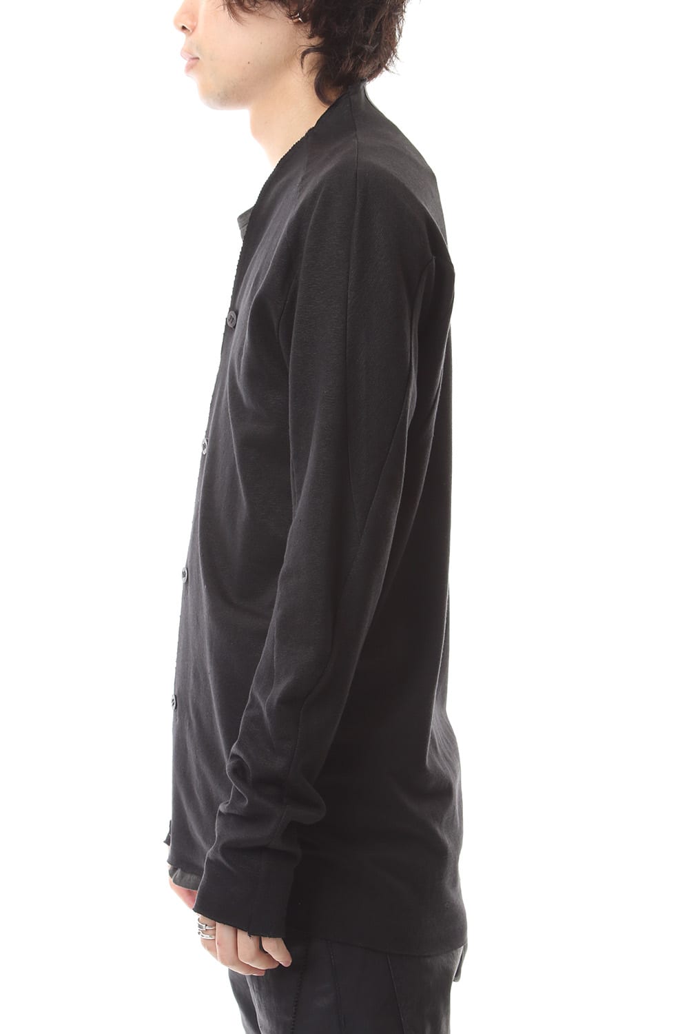 Linen x Cotton Double Face Jersey Cardigan