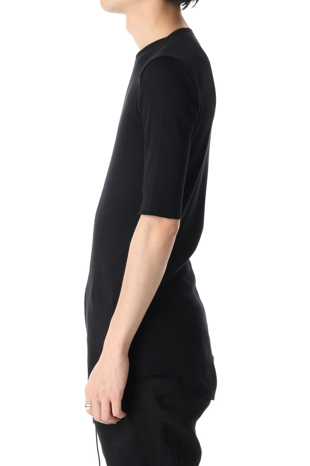 Cotton Modal Slit Neck Half Sleeve T-Shirt