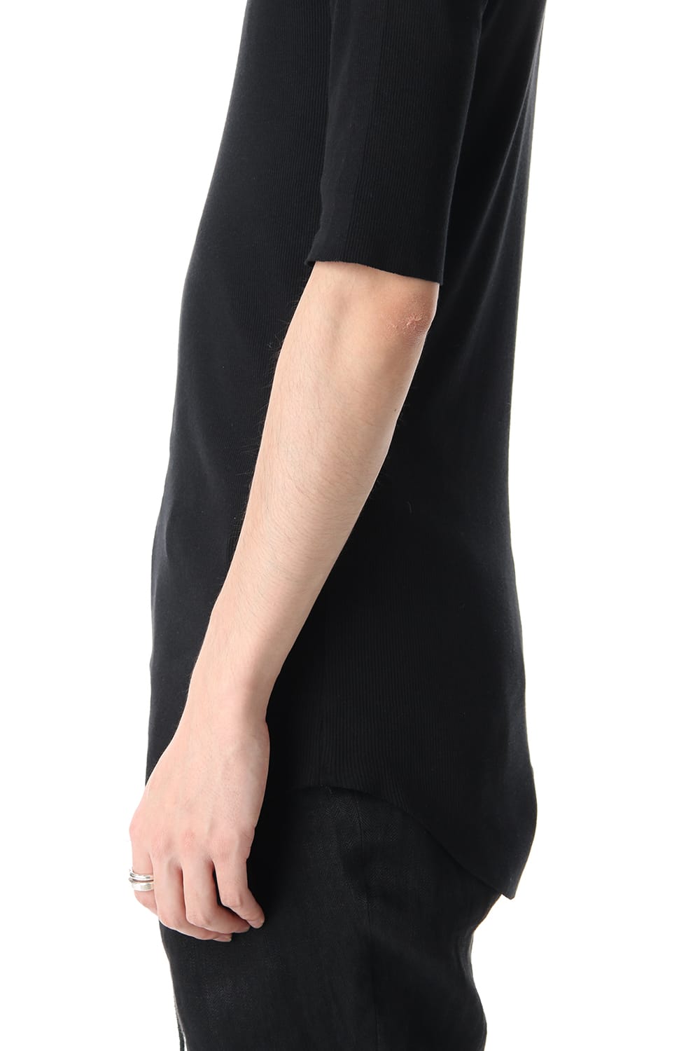 Cotton Modal Slit Neck Half Sleeve T-Shirt