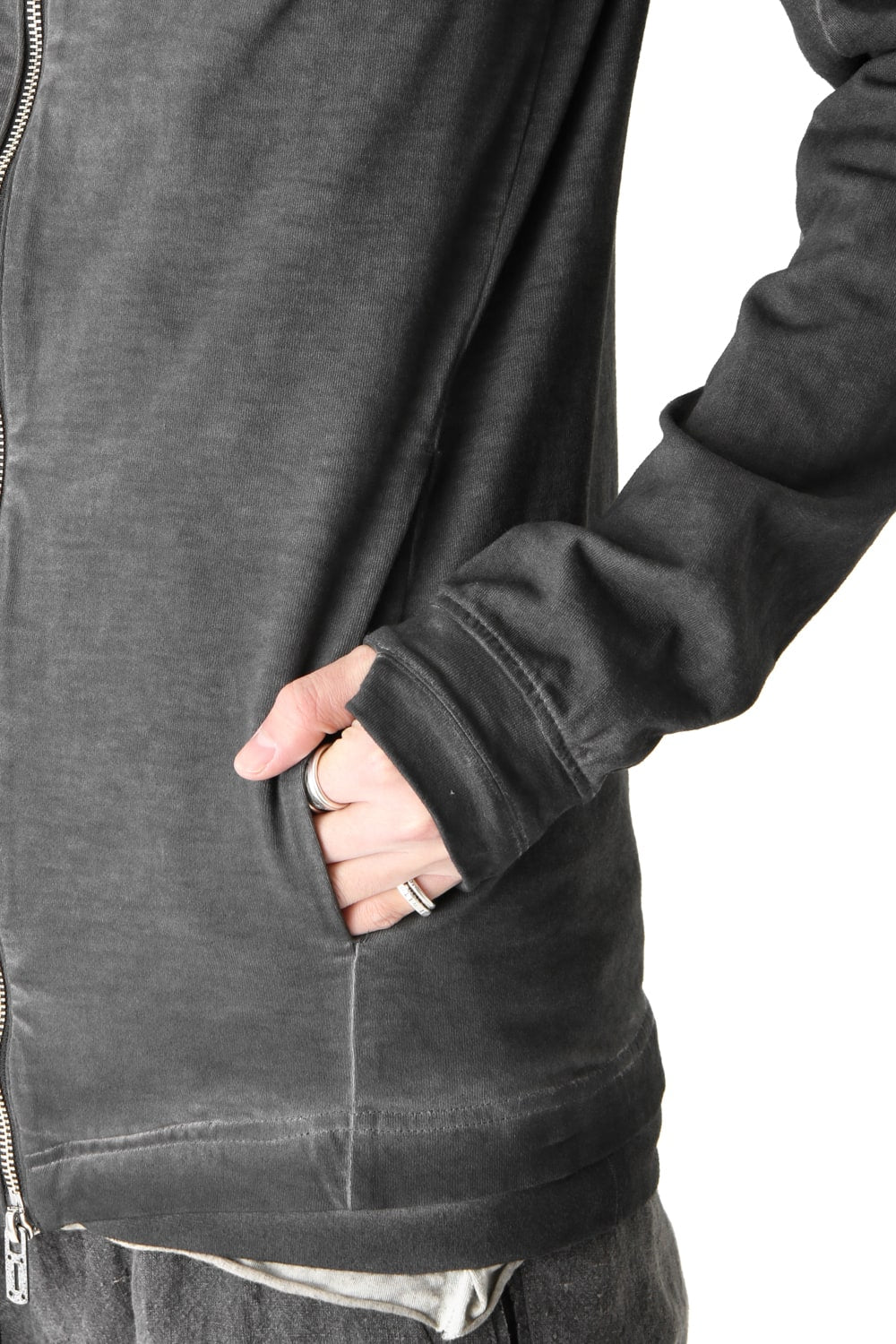 Dense Plain Stitch Cold Dye Parka