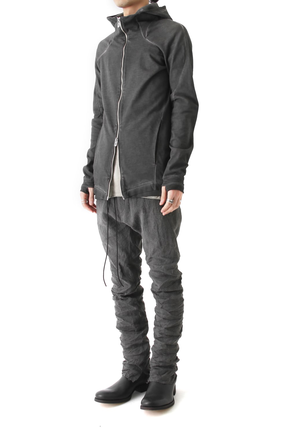 Dense Plain Stitch Cold Dye Parka