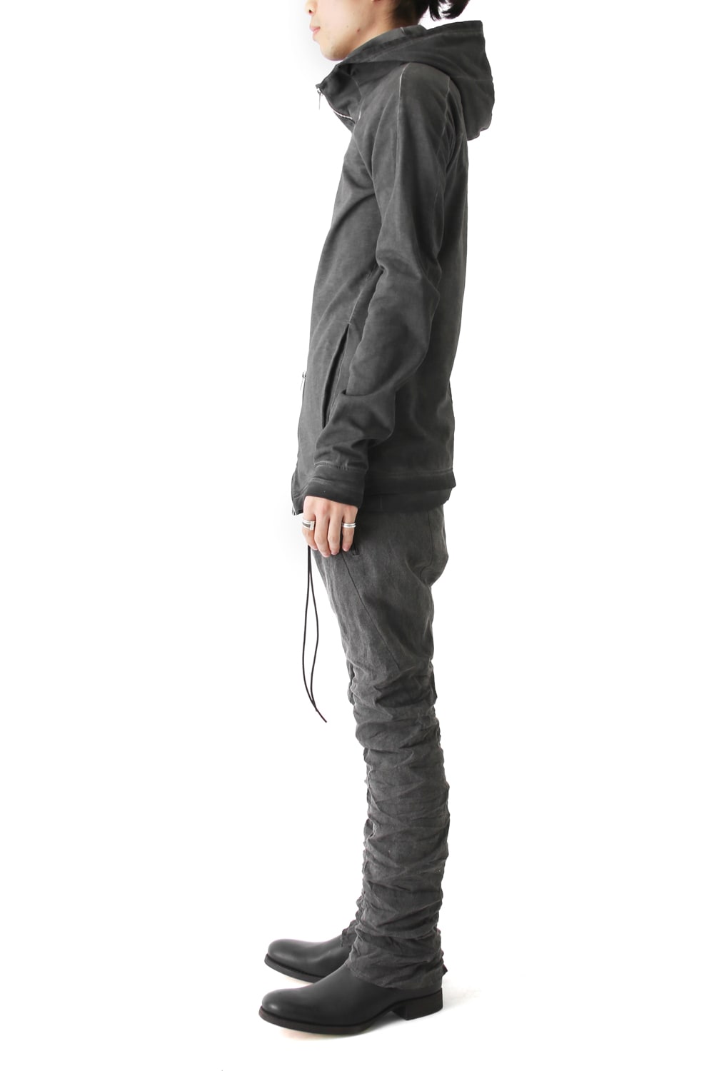 Dense Plain Stitch Cold Dye Parka